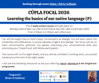 CÚPLA FOCAL 2026 Learning the basics of our native language (P)