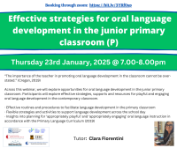 Effective strategies for oral language development in the junior primary classroom