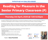 Reading for Pleasure in the Senior Primary Classroom