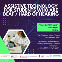 Assistive Technology for Students who are Deaf/Hard of Hearing Webinar