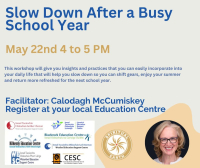 Slow down after a busy School year 